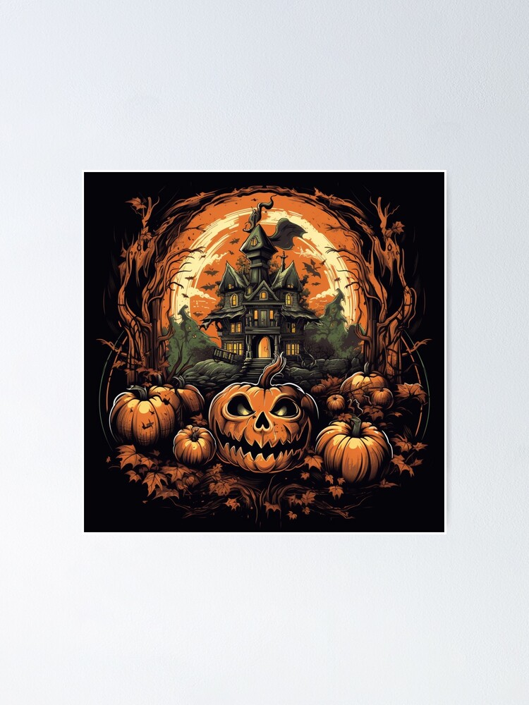 Thumbnail 1 of 3, Poster, Halloween City designed and sold by Riverside-Moon.