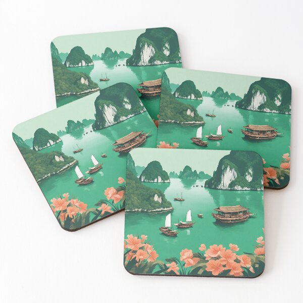 Item preview, Halong Bay Illustration designed and sold by DesignMaxa.