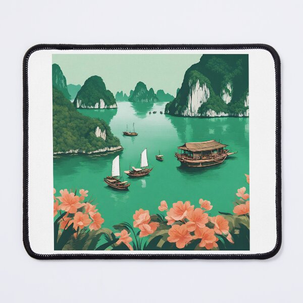 Item preview, Halong Bay Illustration designed and sold by DesignMaxa.