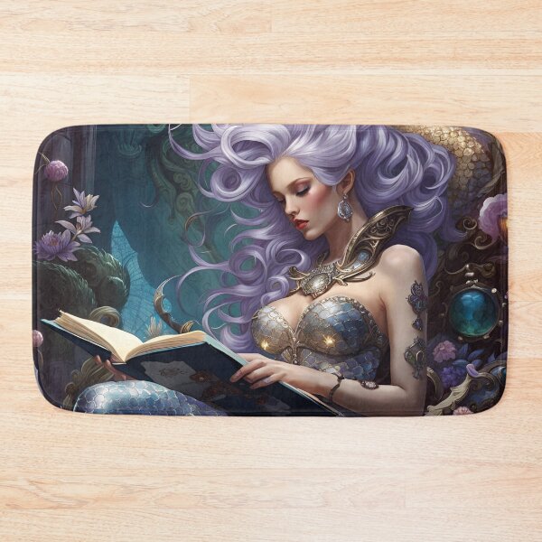 Item preview, Mermaid keeping up with her reading designed and sold by BansheeTales.