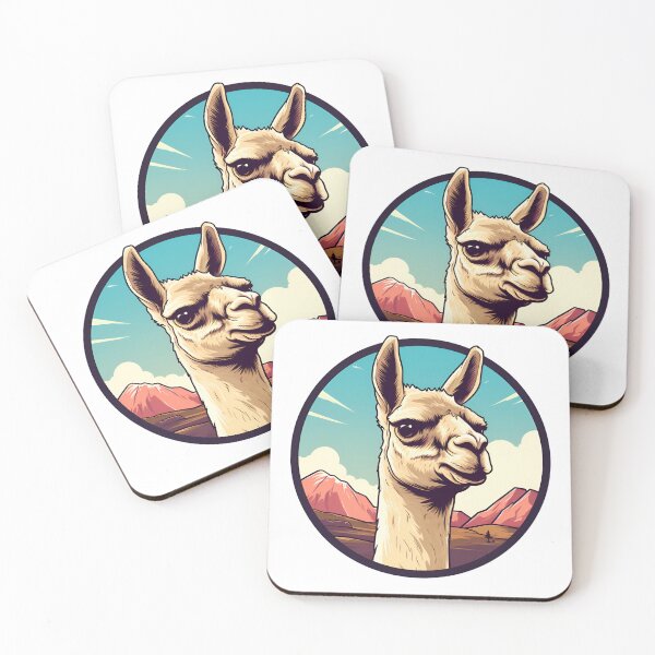 Item preview, Cartoon Style Llama Painting Drawing Logo Sticker, wall arts, Art Prints and More designed and sold by Kevin Lou.