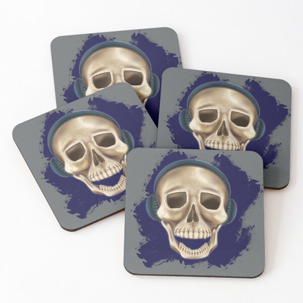 Item preview, Skull with Headphones Snazzy designed and sold by GStouderArt.