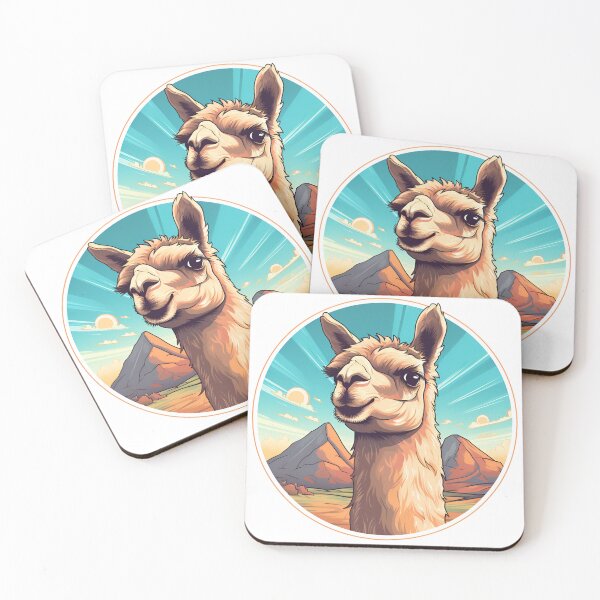 Item preview, Cartoon Style Llama Painting Drawing Logo Sticker, wall arts, Art Prints and More designed and sold by Kevin Lou.