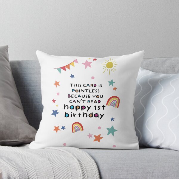 Item preview, Cute Baby Birthday Card, Happy First Birthday Card for Baby, Funny 1st Birthday Card for Son Daughter, Happy 1 Year Old designed and sold by Jesticker.