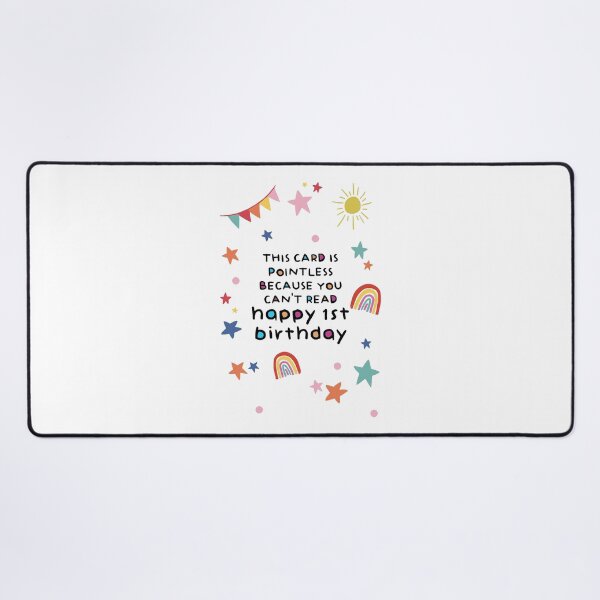 Item preview, Cute Baby Birthday Card, Happy First Birthday Card for Baby, Funny 1st Birthday Card for Son Daughter, Happy 1 Year Old designed and sold by Jesticker.