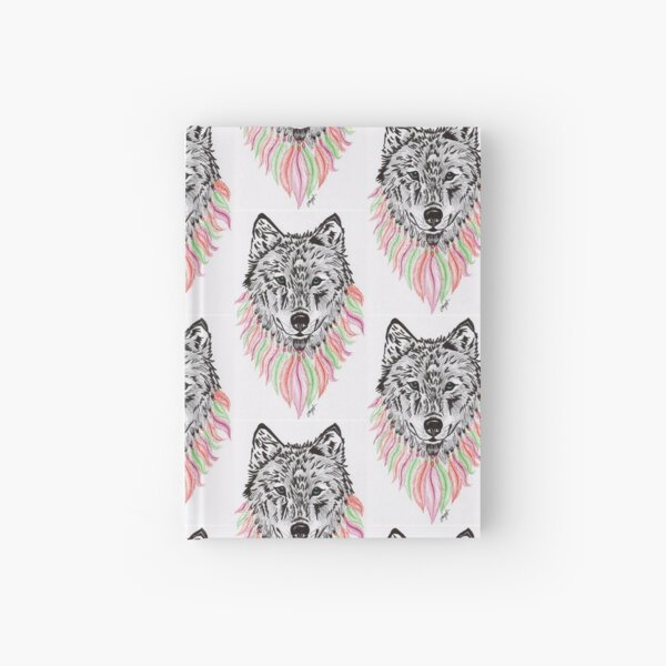 Loup hippie Carnet cartonné