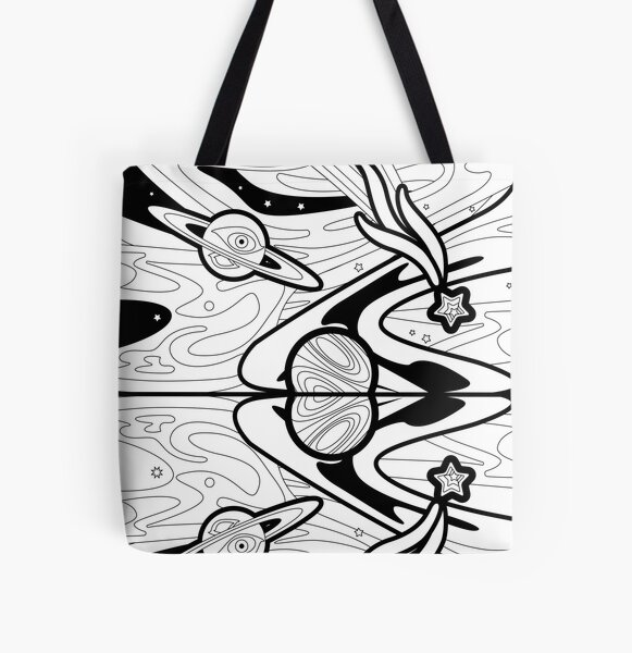 Monisms Number 8, Stars and Planets All Over Print Tote Bag