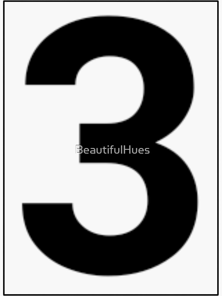 Number Two - Large Numbered Label Sticker for Sale by BeautifulHues