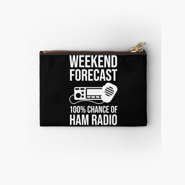 Item preview, Weekend Forecast - 100% Chance of Ham Radio designed and sold by Cat Lady Designs.