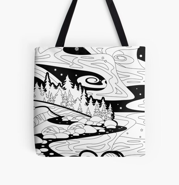 Monisms Number 7, Shells and Stars All Over Print Tote Bag