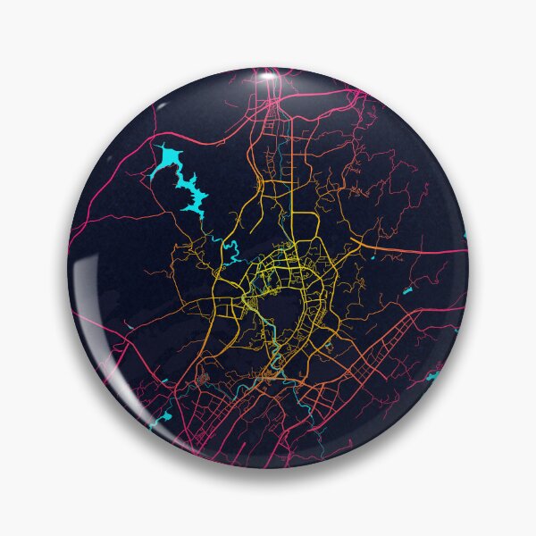 Item preview, Zunyi City Map of Guizhou, China - Neon designed and sold by deMAP.