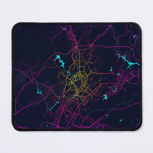 Item preview, Zunyi City Map of Guizhou, China - Neon designed and sold by deMAP.