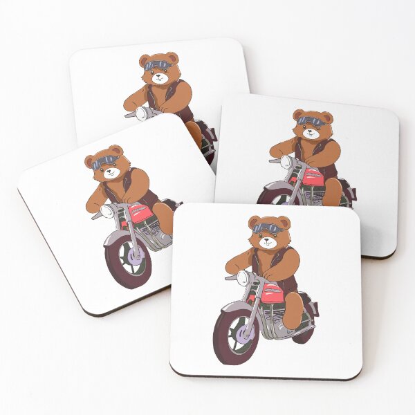 Item preview, TEDDY BEAR BIKER STICKER designed and sold by carlarmes.
