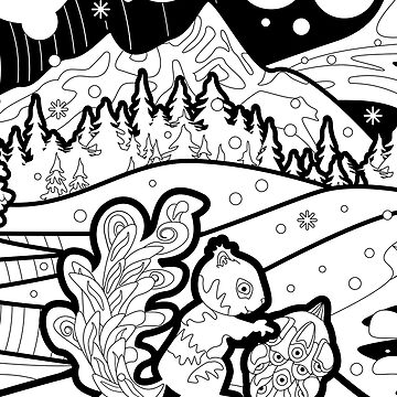Artwork thumbnail, Monisms Number 6, Squirrel in Snow by PaolaOpal