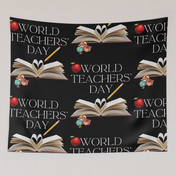 Item preview, National Teachers' Day Celebration Colorful Design designed and sold by EarthArtDesigns.