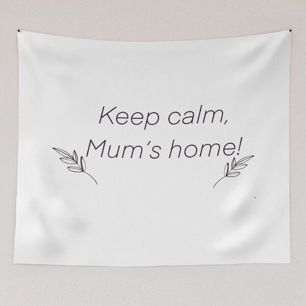 Item preview, Keep calm mom's home graphic on black designed and sold by Acsah David.