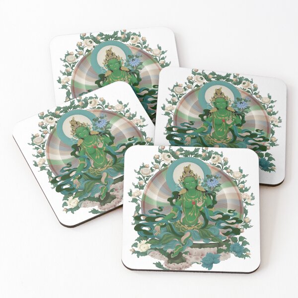 Aperçu de l'œuvre Déesse Green Tara, le Bouddha de la compassion infinie créée et vendue par MSRART.