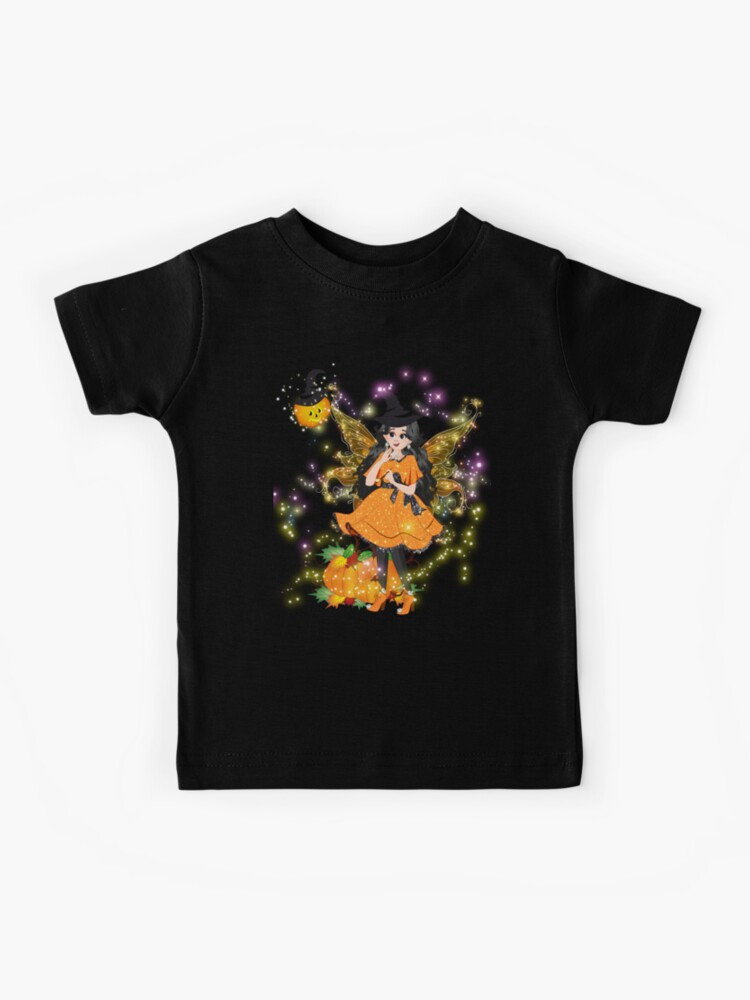 Thumbnail 1 of 2, Kids T-Shirt, Hallie's Halloween Shop And Pumpkins designed and sold by FairyBookClub.