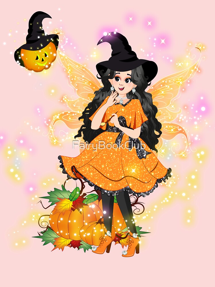 Thumbnail 2 of 2, Kids T-Shirt, Hallie's Halloween Shop And Pumpkins designed and sold by FairyBookClub.