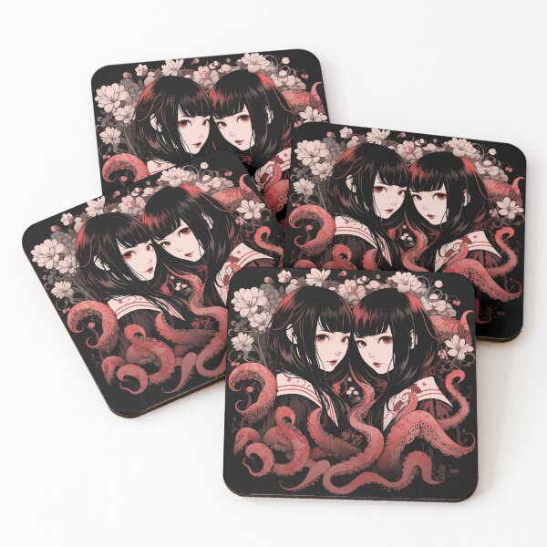 Item preview, Red and Black Tentacles Sailor Fuku Anime Girls designed and sold by bubblegoth.