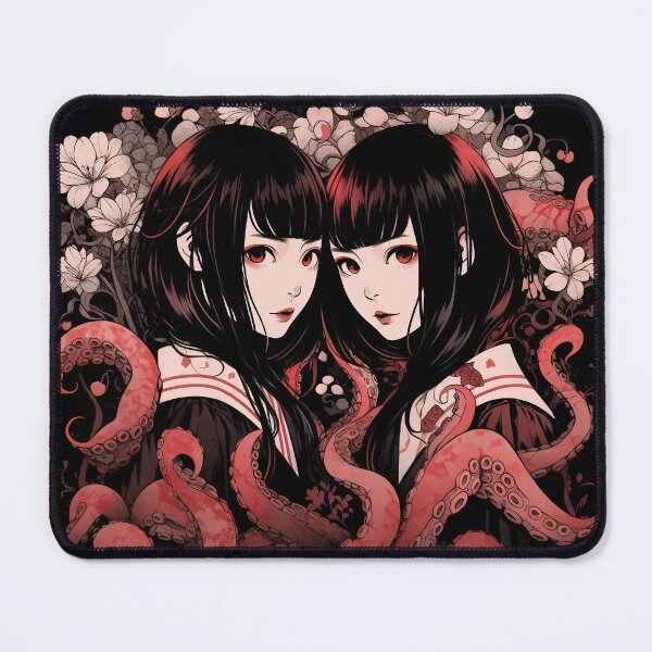 Item preview, Red and Black Tentacles Sailor Fuku Anime Girls designed and sold by bubblegoth.