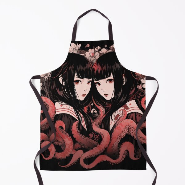 Item preview, Red and Black Tentacles Sailor Fuku Anime Girls designed and sold by bubblegoth.