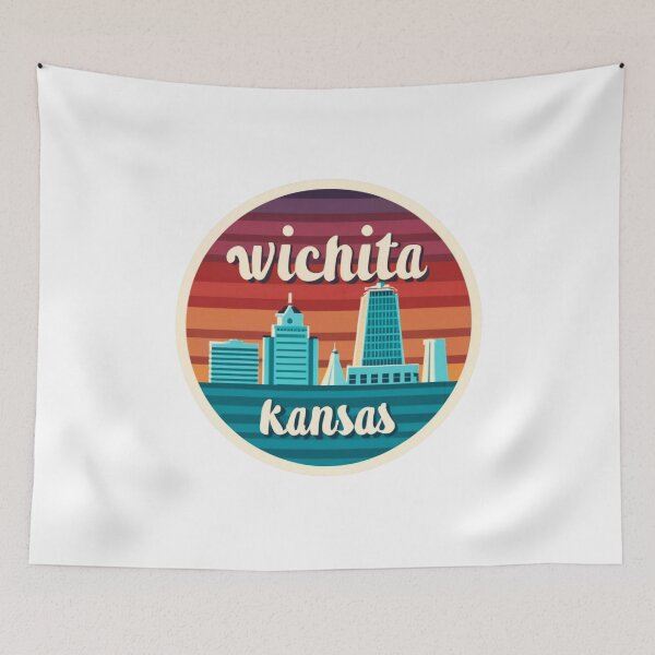 Item preview, Wichita, KS | City Drawing Style 3 designed and sold by CircinusStore.
