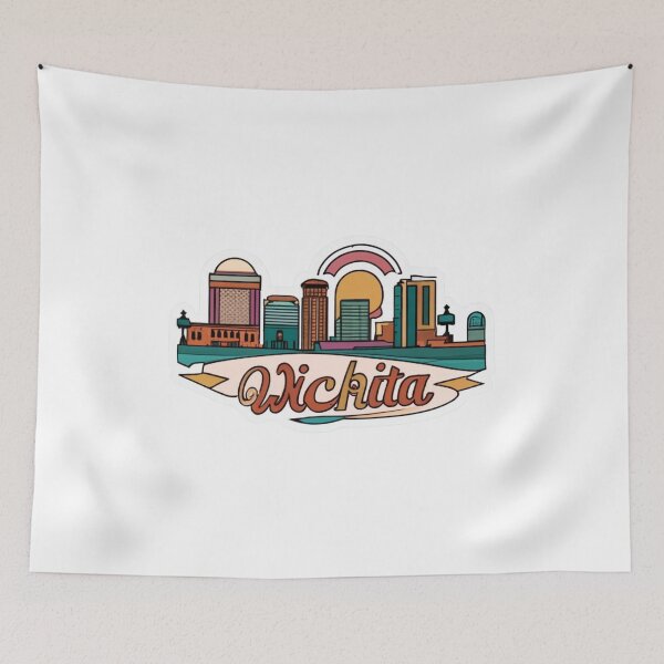 Item preview, Wichita, KS | City Drawing Style 5 designed and sold by CircinusStore.