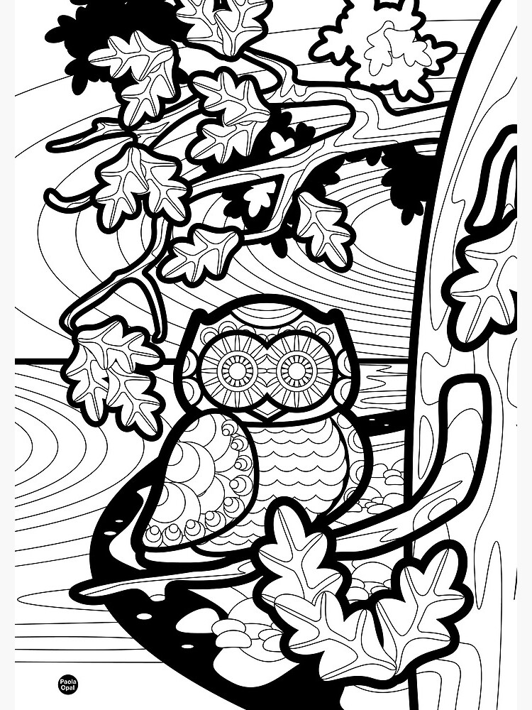 Thumbnail 3 of 3, Journal, Monisms Number 4, Owl in Tree designed and sold by PaolaOpal.