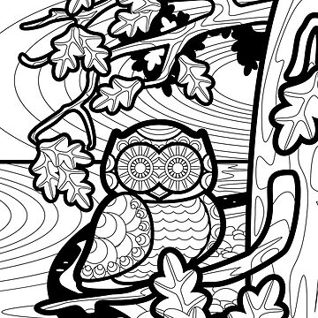 Artwork thumbnail, Monisms Number 4, Owl in Tree by PaolaOpal