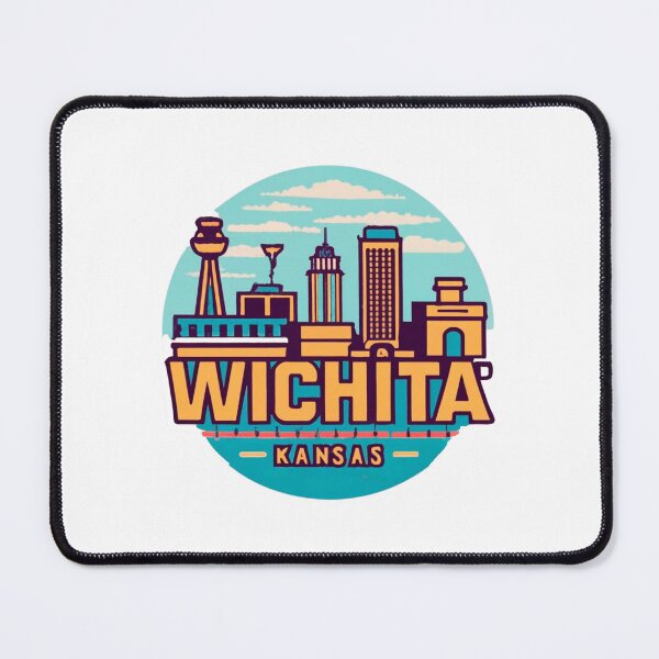 Item preview, Wichita, KS | City Drawing Style 8 designed and sold by CircinusStore.