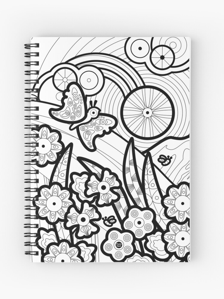 Thumbnail 1 of 3, Journal, Monisms Number 1, Butterfly with Flowers designed and sold by PaolaOpal.