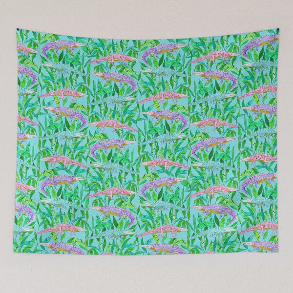Item preview, Alligators - Aqua designed and sold by natalievmason.