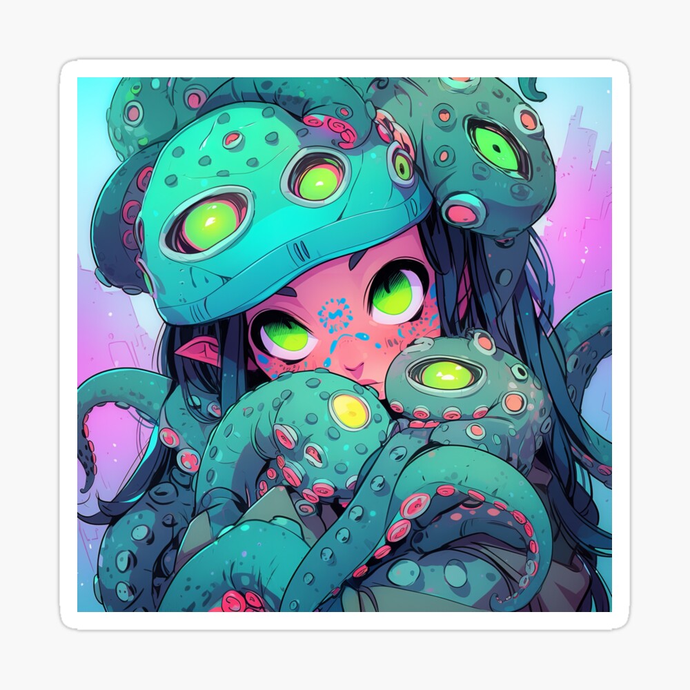 Creepy Monster Tentacles Elf Anime Girl