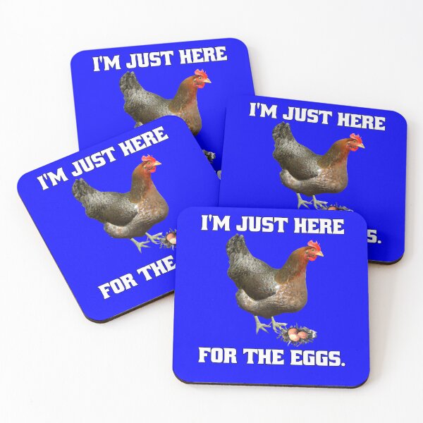 Item preview, Funny Chicken Farmer Humor I’m Just Here For The Eggs designed and sold by fantasticdesign.