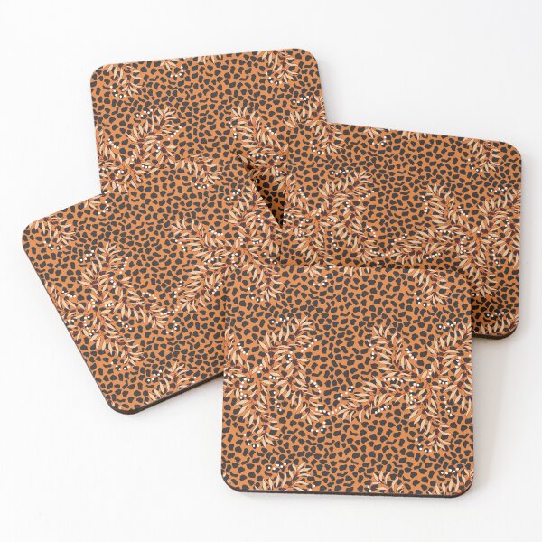 Item preview, Orang and black flowers designed and sold by SerahO.