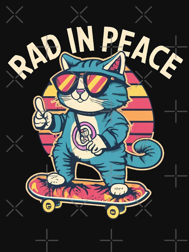 Thumbnail 7 of 7, Classic T-Shirt, CAT Rad in peace designed and sold by Coollzone.