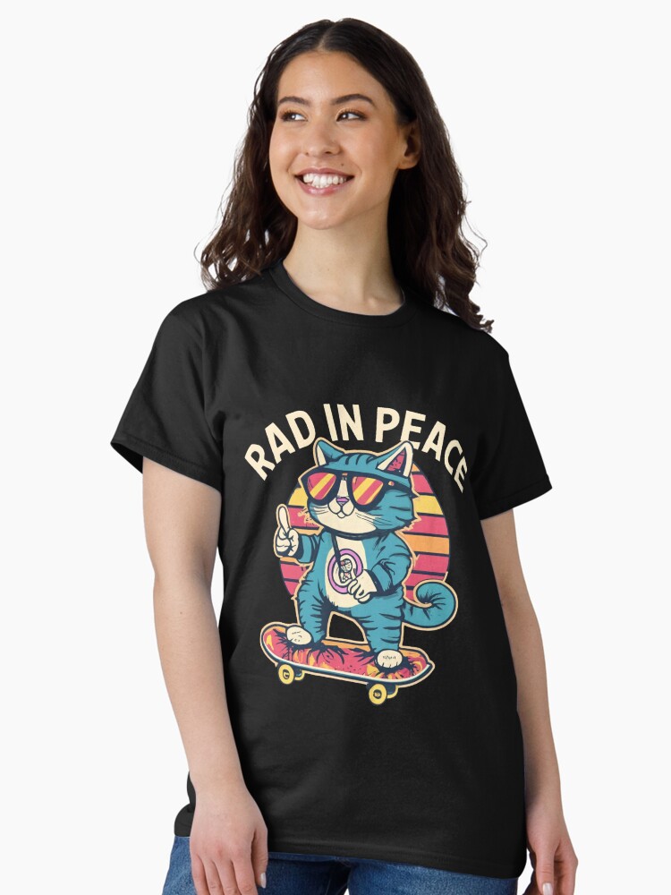 Thumbnail 1 of 7, Classic T-Shirt, CAT Rad in peace designed and sold by Coollzone.