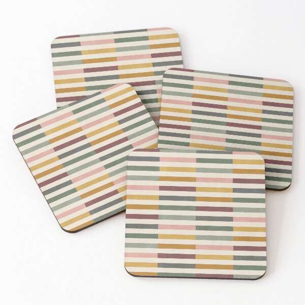 Item preview, Horizontal Stripes Yellow Green Pink Maroon designed and sold by FAROSSTUDIO.
