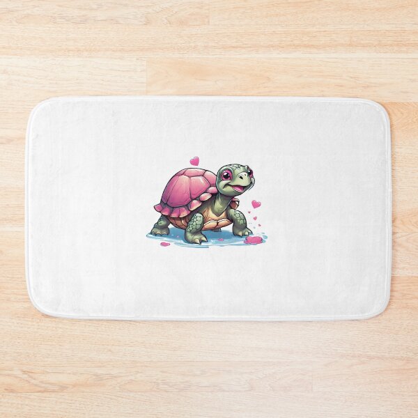 Item preview, Little pink turtle surrounded by pink hearts designed and sold by ExtraSilver.