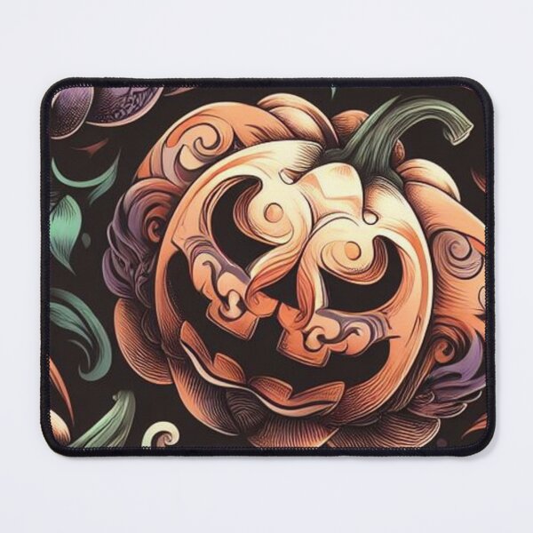 Item preview, Scary Pumpkins Creepy Jack O Lanterns Halloween Intricate Carved Pumpkin Filigree designed and sold by CoffeeIsATrip.