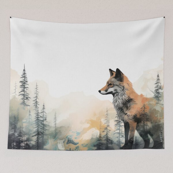 Item preview, Boreal watercolor fox designed and sold by etherElric.