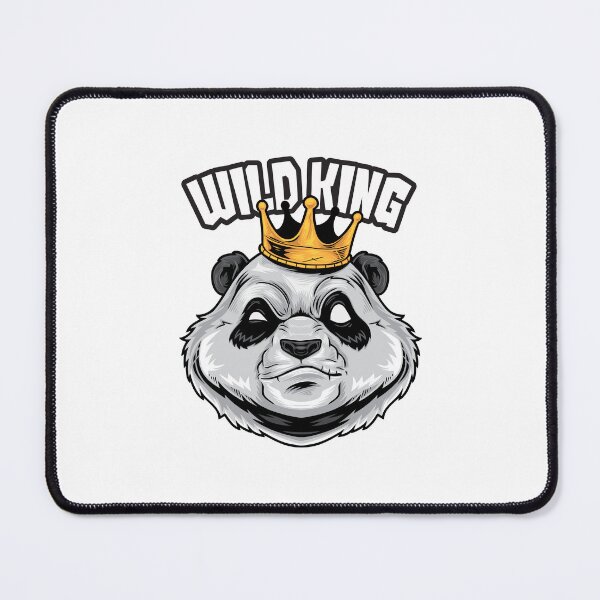Item preview, King panda, panda face with crown, wild king panda head designed and sold by GreyStanzione1.