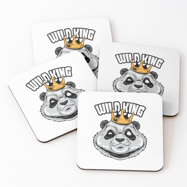Item preview, King panda, panda face with crown, wild king panda head designed and sold by GreyStanzione1.