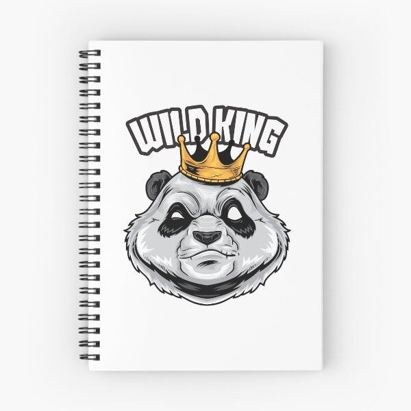 Item preview, King panda, panda face with crown, wild king panda head designed and sold by GreyStanzione1.