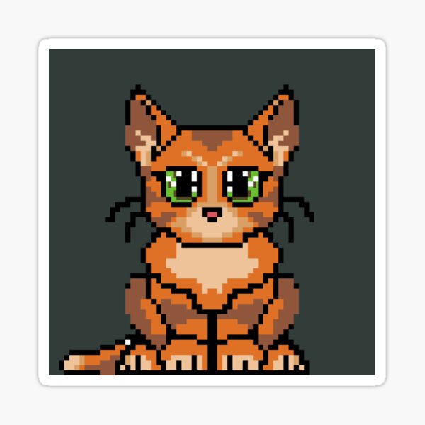 Pixilart - Orange Pixel Cat by Tygur8v