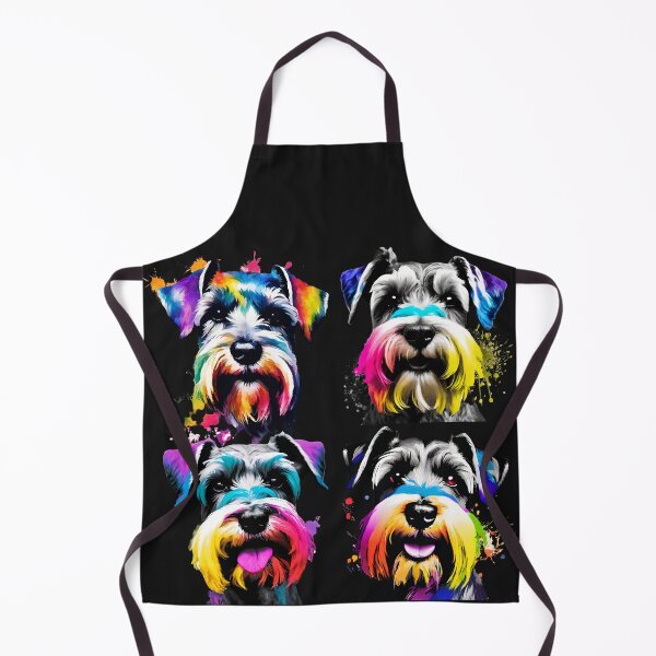 Artikelvorschau, 4 farbig gespritzte Schnauzer entworfen und verkauft von SyTcreations.