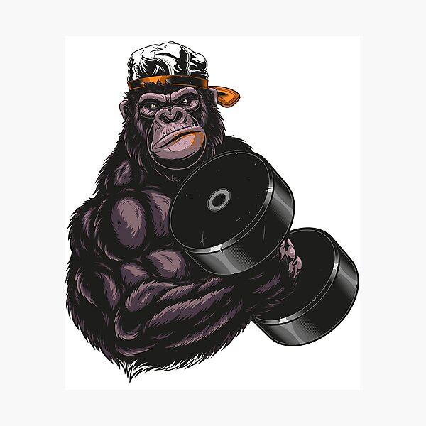 Gorilla Grip: Powerful and Primal Gorilla Face Merch Art Board Print for  Sale by AstroBeastCo