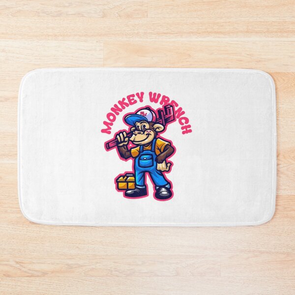 Item preview, Monkey Wrench Happy Funny Car Mechanic Retro Cartoon Vintage Comic  designed and sold by JeannetteJGray.