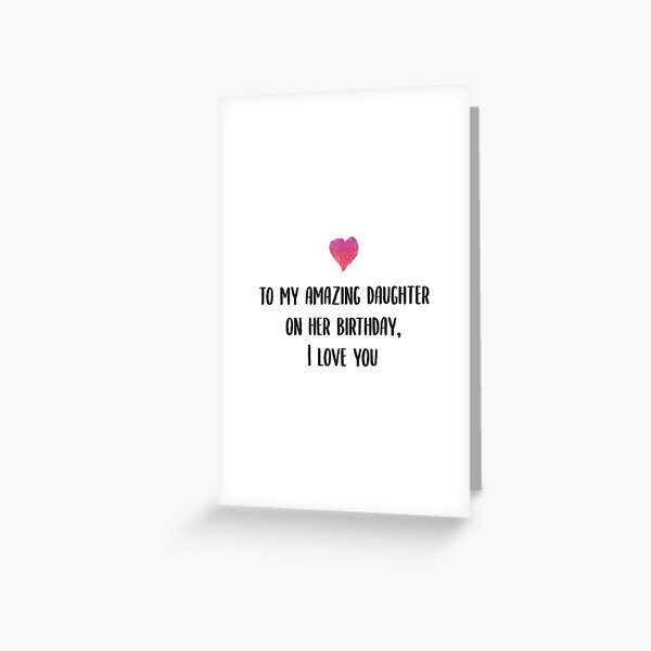 Item preview, Love Card, Happy Birthday, Greeting Card, Family, Daughter designed and sold by studiomrska.